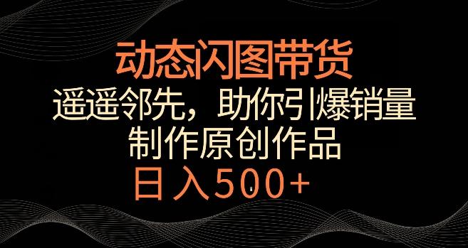 动态闪图带货，遥遥领先，冷门玩法，助你轻松引爆销量，日赚500+【揭秘】-随风资源网