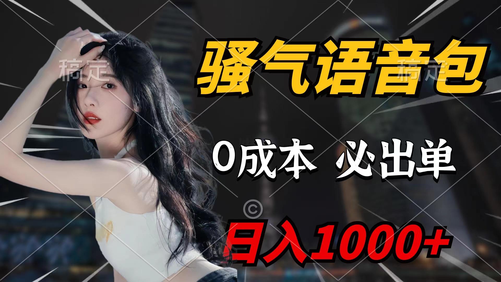 (9517期)骚气语音包，0成本一天1000+闭着眼也能出单-随风资源网