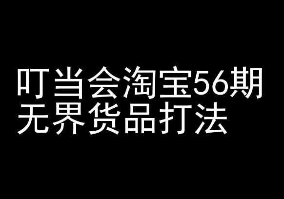 叮当会淘宝56期：无界货品打法-淘宝开店教程-随风资源网