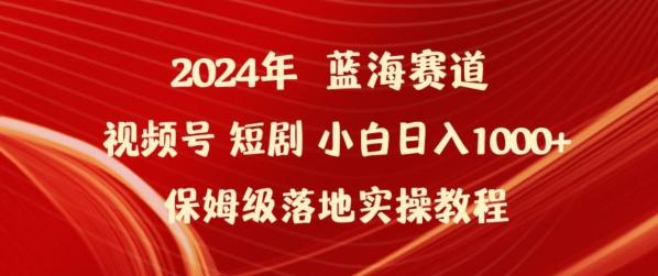 2024年视频号短剧新玩法小白日入1000+保姆级落地实操教程【揭秘】-随风资源网