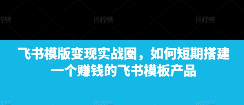 飞书模版变现实战圈，如何短期搭建一个赚钱的飞书模板产品-随风资源网